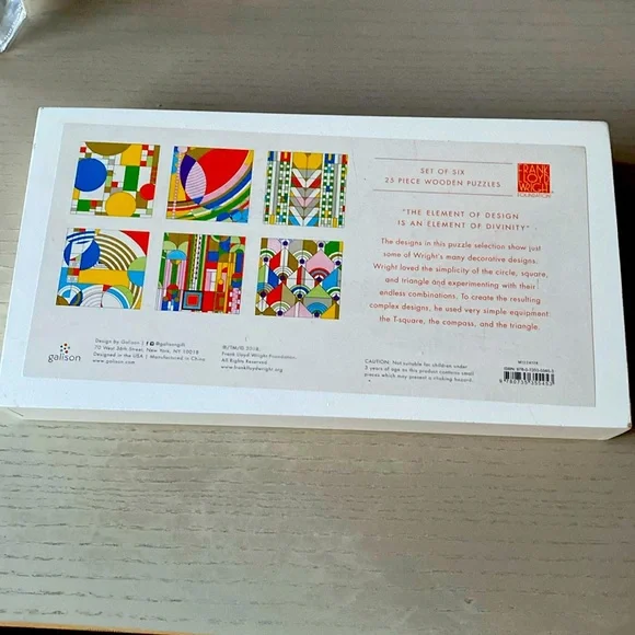 Frank Lloyd Wright Jigsaw Puzzle Set - Picture 1 of 12